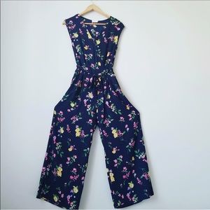 Floral Jumpsuit (Navy Blue)
